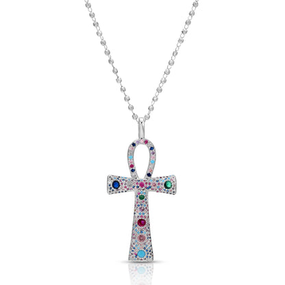 Icy Ankh Necklace (Multicolor)
