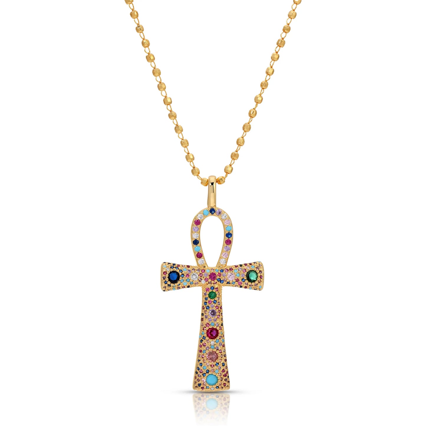 Icy Ankh Necklace (Multicolor)
