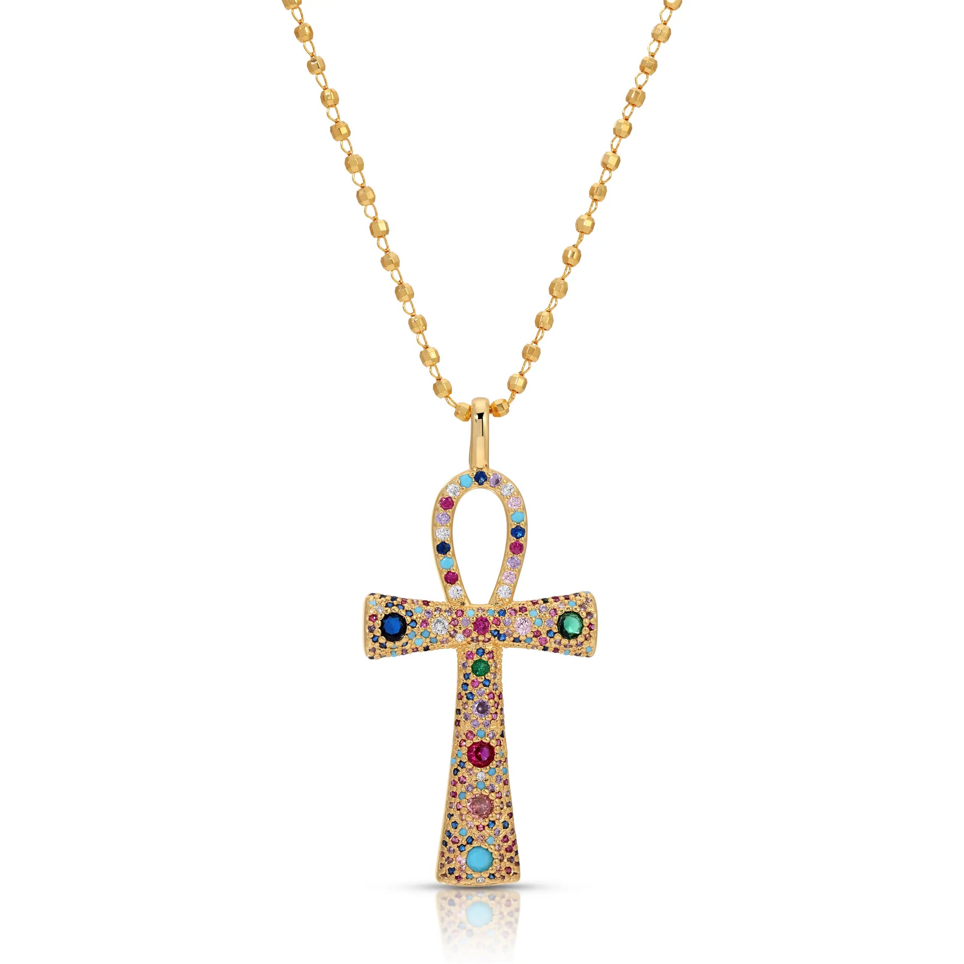 Icy Ankh Necklace (Multicolor)