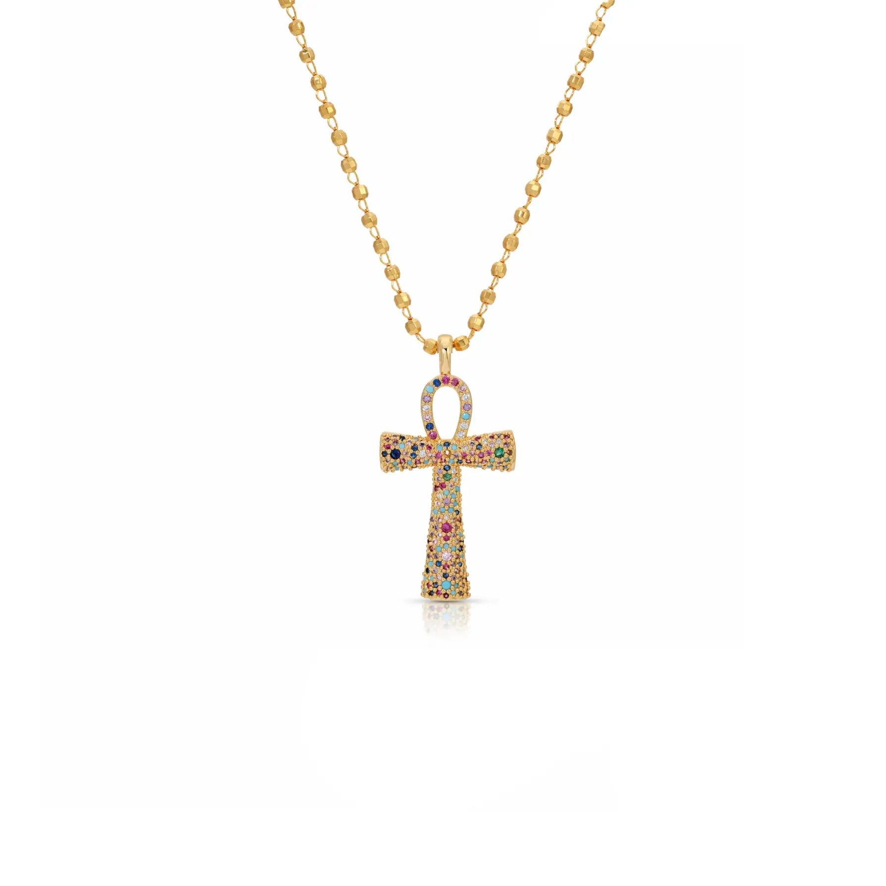 Icy Ankh Necklace (Multicolor)