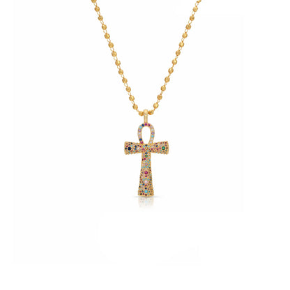 Icy Ankh Necklace (Multicolor)